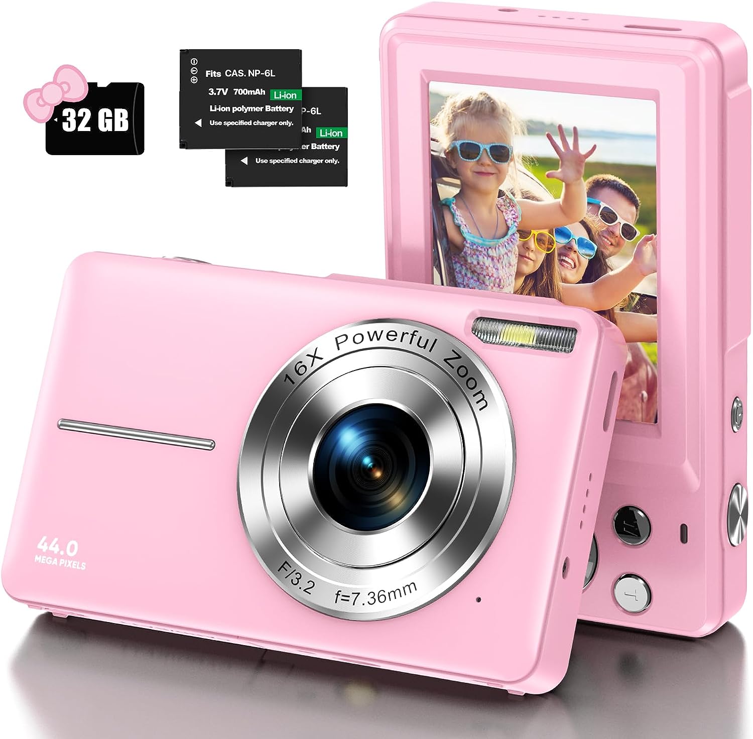 Appareil photo numerique  compact rose 